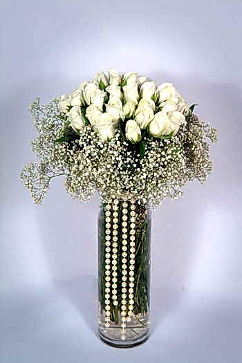 Vazoda 19 Beyaz G�L 